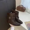 Botines retro de estilo francés para mujer que aumentan la altura, nuevas botas de pantalón de moda otoño e invierno 2026, botines de moda, botas Martin