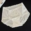 Dia Romântico de Primavera~Lindo Calcinha de Cetim com Renda para Mulheres, Forro 10A Antibacteriano de Algodão Puro, Confortável, Puramente Sexy e Sutilmente Sedutora