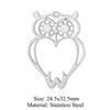 5 Piezas/Paquete Alas Mariposa Acero de Titanio Colgante Polilla Accesorios para Joyería DIY Colibrí Serpiente Colgante de Collar de Acero Inoxidable