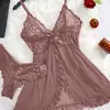Exportação Europeia e Americana Novo Conjunto de Lingerie Sexy com Renda, Decote V, Alças, Multicor - Etiquetagem da Nova Geração Temu Hiyin
