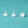Nuevo Colgante de Flor de Trompeta de Plata Pura S925 Plata Lisa Hecho a Mano en Chiang Mai Pulsera de Cuentas de Cristal DIY Accesorios de Plata