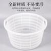 Venta al por mayor de fábrica cesta redonda de plástico engrosado para frutas y verduras, cesta de almacenamiento para rábano sandía fresco, cesta de plástico de doble asa para rotación