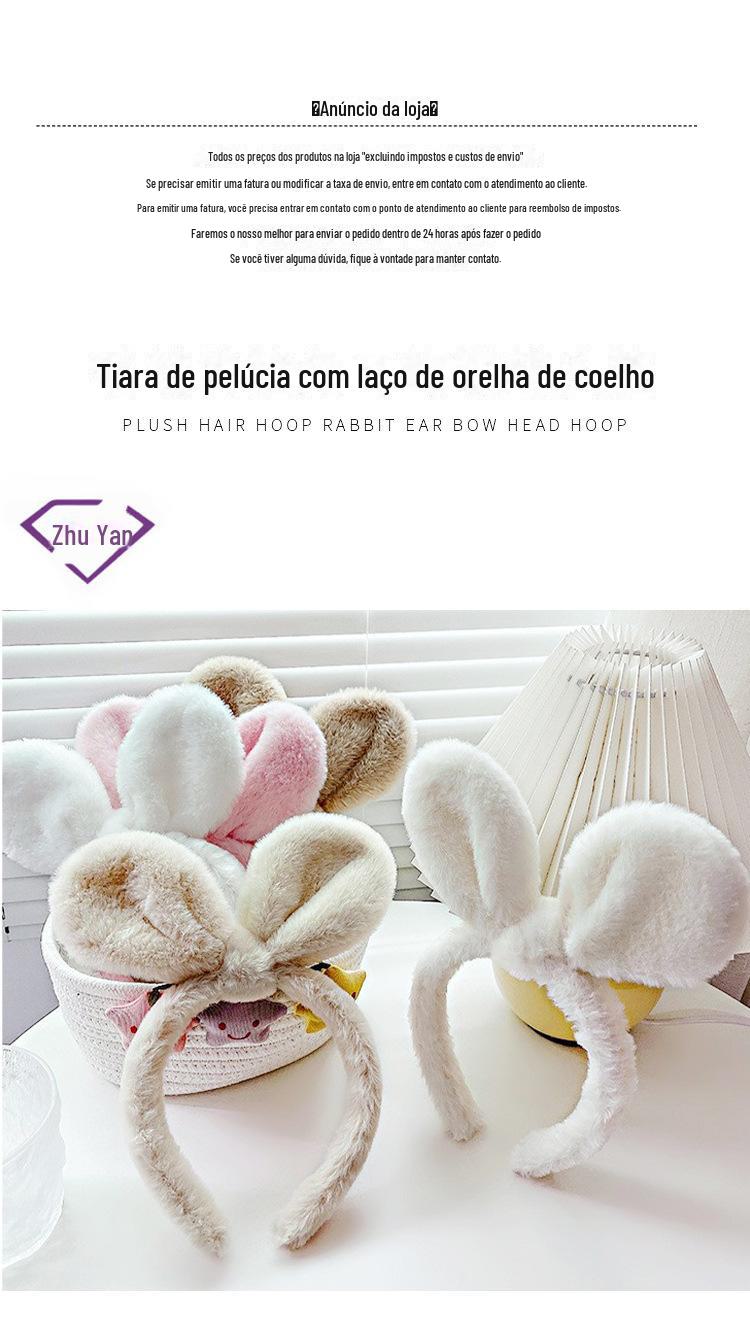 毛绒发箍兔耳蝴蝶结头箍详情页_01
