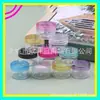 Tarro de crema negro 6g caja redonda transparente, tarro de crema facial blanco 6ml, caja de polvo para maquillaje, caja de sombras de ojos, tarro de accesorio para arte de uñas