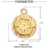 Concha chapada en oro al vacío cruz acero titanio diy colgante pequeño femenino caballito de mar estrella acero inoxidable joyería pulsera colgante