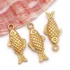 1 Pingente de Peixe Tropical Marinho Dourado para Peixe Dourado em Aço Inoxidável Eletrodepositado a Vácuo Pingente Pulseira DIY Colar Acessórios de Joias