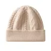 Sombrero de Invierno Cálido y Engrosado 100% Cachemira Pura Sombrero de Lana para Mujer Sombrero Tejido para Ciclismo al Aire Libre a Prueba de Frío con Protección para las Orejas