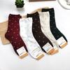 Calcetines de Algodón para Mujer con Lazo de Encaje Calcetines Coreanos Calcetines de Algodón de Cintura Media Kiki Otoño Nuevo Estilo Preppy Ins Calcetines de Niña