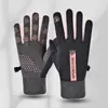 Guantes de ciclismo invierno cálidos Hombres pantalla táctil forro polar deportes al aire libre esquí impermeable antideslizante viento montar motocicleta conducir