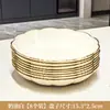 Prato de Lanche Doméstico de Plástico Leve de Luxo Prato para Ossos Lixo da Mesa de Jantar Prato de Ossos Prato Pequeno Prato Fruta Lanche Fruta Seca