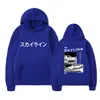 Sudadera con capucha casual de moda callejera con estampado de letras D de doble cara, estilo Anime Drift Ae86, para hombres y mujeres