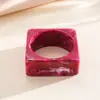 Pulseiras Quadradas e Redondas de Resina Gradiente Exageradas Europeias e Americanas, Pulseiras Simples de Moda Transfronteiriças, Joias Personalizadas de Alto Padrão para Mulheres