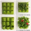 Saco de Feltro para Plantas Saco de Plantio para Exterior Interior Varanda Saco de Plantio para Parede Verde Saco de Plantio para Pendurar na Parede de Feltro Verdejamento Vertical