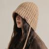 Diseño Original de Jungle Bill Gorro de Lana de Invierno para Mujer Gorro Tejido con Cordones Protección Cálida para los Oídos Gorro Apilable Transfronterizo