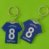 Llavero de Acrílico Personalizado de Jersey Tendencia para Hombre Impresión a Doble Cara Colgante de Fútbol Placa de Número Mini Colgante Venta al por Mayor