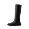 Outono/Inverno 2026 Coreano Dongdaemun Nicho Bico Redondo Panturrilha Larga Cano Alto Botas de Cavaleiro Femininas Emagrecimento Temperamento Botas Longas Femininas