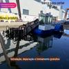 Barco de corte totalmente automático Henan, barco de colheita de junco e capim-do-reservatório Hegou, barco de pesca de capim mecanizado