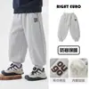 Pantalones casuales de estilo europeo para niños, forrados de felpa para invierno, nuevo estilo engrosado, para niños de talla mediana y grande, pantalones largos para niños, ropa de invierno