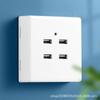 Painel de Tomada USB Tipo 86 Montado na Superfície Embutido Buraco Duplo Buraco Quatro USB Tomada de Carregamento 220V Baixa Tensão 36V a 5V
