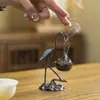 Quemador de Incienso Ruihe Corona Roja Grulla Pequeña Horno Colgante de Loto Adorno Creativo para Mesa de Té en Casa Horno de Aromaterapia Incienso de Sándalo Xiangyun