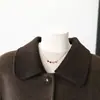 Chaqueta holgada estilo mom que estiliza, con cuello de solapa, nueva colección otoño/invierno 2026, moderno top de mezcla de lana para mujer de mediana edad, estilo corto