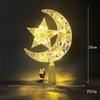Navidad Nueva estrella luminosa para la punta del árbol Suministros de decoración para el árbol de Navidad transfronterizos para Navidad estrella transparente de cinco puntas con luz