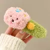 Pinza para el Cabello para Mujer, Pasador de Dibujos Animados Dopamina Estilo Coreano, Dulce Pinza de Pato de Peluche de Pudín Oso, Lindo Accesorio para el Cabello de Pinza Lateral de Otoño e Invierno