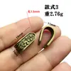 Acessórios de Fivela com Padrão Étnico Esculpido em Bronze Antigo Pulseira DIY Pingente de Pulseira Anel de Corrida Pingente