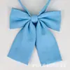 Pajarita de Color Sólido con Puntiagudos y Acentos de Plumas, Accesorios Jk, Pajarita Estilo Japonés para Estudiante Mujer, Pajarita Grande con Cordón, Estilo Uniforme Escolar