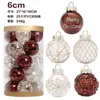 Decoración navideña colgante escena diseño árbol de Navidad bola transparente bola hueca colgante adornos creativos vestido de bricolaje