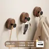 Gancho de madera maciza de nogal sin perforaciones fuerte capacidad de carga perchero detrás de la puerta gancho adhesivo pegajoso gancho individual de pared