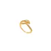 Anillo Abierto con Forma de Serpiente de los Doce Signos del Zodiaco con Circonita para Mujer, Anillo Único para Dedo Índice, Anillo Versátil de Estilo Minimalista