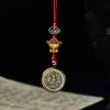 Cordón para Teléfono Móvil Original Tejido a Mano Ocho Santos Patronos 1.5 Thangka Pintado en Oro Colgante para Teléfono Móvil Colgante para Bolso Unidad USB