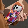 Estilo de Rua Europeu Colorido Grafite Margarida Capa de Celular Anti-Queda iPhone 14Pm Película Dupla Camada Case iPhone 17