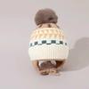 Gorro de Invierno con Forro de Felpa para Niños, Gorro de Punto a la Moda con Pompón para Niños Mayores, Gorro Cálido de Lana Estilo Coreano para Estudiantes que Protege los Oídos