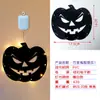 Luzes decorativas de Halloween para pendurar na porta, vitrine, luzes coloridas transfronteiriças, atmosfera de abóbora e fantasma, luzes de corda para parede interna