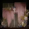 Cortinas de Gasa Color Dopamina Rosa Boda al Aire Libre Recepción de Boda Mesa de Postres Mantel Tela de Fondo para Decoración Fotográfica