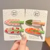 Pinzas para el pelo de frutas de dibujos animados para niñas pequeñas, Pasadores para flequillo delantero, Pinzas Bb para niños, Pinzas laterales para bebé, Diseño sin costuras