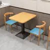 Mesa e cadeira reforçadas para fast food, bancada de restaurante de macarrão, loja de refeições para café da manhã, refeitório, lanchonete, loja de milk tea e sobremesas, conjunto completo de mesa e cadeira