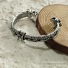 Pulseira Popular Transfronteiriça de Mitologia Nórdica Pirata Pulseira Aberta Viking Pulseira de Cabeça de Lobo Joias Retrô Populares Europeias e Americanas
