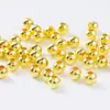 Jingde Jewelry Chapado en Cobre Oro de 18 Quilates Cuentas Espaciadoras Doradas Cuentas Redondas Accesorios para Joyería DIY Cuentas de Alta Retención de Color Fabricante Venta al por Mayor