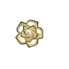 Broche de camelia perlado hueco con microincrustaciones retro y borde negro, elegante, dulce, de alta calidad, versátil, decoración para ropa de estilo occidental
