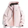 Chaqueta de trabajo funcional 3 en 1 para exteriores para hombres y mujeres, adecuada para primavera y otoño, a prueba de viento y resistente al agua, con estampado de logotipo para montañismo