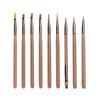 Pincel para Arte de Uñas Acrílicas, Pluma para Dibujo de Líneas, Construcción Fototerapia Pintura Francés Cabeza Redonda Pintura de Flores Juego de Herramientas para Uñas