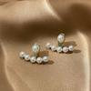 Wang Ziwen mesmo estilo brincos de pérolas montados nas costas s925 prata esterlina nicho luz luxo brincos de alta qualidade brincos de celebridades online