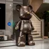Padrão de Couro Urso Violento Ornamento de Chão Áudio Bluetooth Gabinete de TV Mesa Lateral de Sofá Presente de Inauguração Decoração de Casa