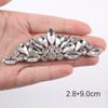 Apliques de joyería de diamantes de imitación blancos con fijación en caliente y reverso adhesivo, flores de diamantes de imitación para bricolaje, ropa, tela, zapatos, accesorios florales