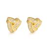 Anillo triangular de diamantes de plata esterlina S925 envuelto en hueso de oreja, diseño de nicho de uñas, tornillo de temperamento, serie europea y americana, venta al por mayor
