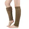 Polainas de lana tejida, cubrepiernas, cubrepiés, calcetines apilados para mujer, forrados de polar, diseño trenzado, protectores cálidos para piernas y rodillas, venta al por mayor transfronteriza europea y americana