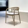 Sillas de Exterior, Sillas de Mimbre para Patio de Villa, Jardín, Balcón, Sillas para Piscina, Sillas de Comedor Impermeables y Resistentes al Sol para Exteriores, Ocio